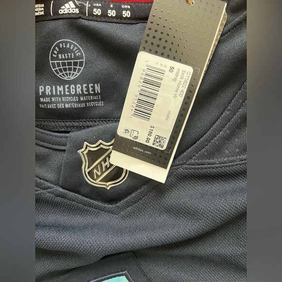 Adidas NHL Seattle Kraken Authentic Home Hockey Jersey Navy Blue - Picture 6 of 9